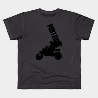 Porter on reverse trike - Dark Version. Kids T-Shirt